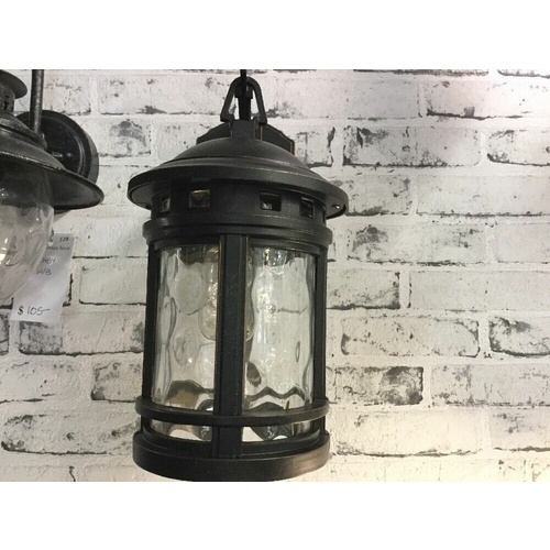 BLACK EXTERIOR WALL LIGHT INDUSTRIAL RUSTIC OUTSIDE COUNTRY VINTAGE Linle SCONCE