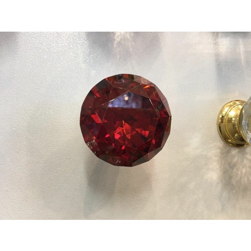 RED CRYSTAL BUTTON BATHROOM VANITY DRAWER DRESSER HANDLE KNOB CABINET 30mm