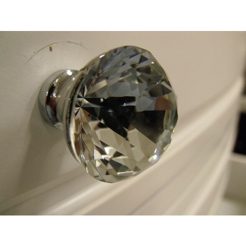 CLEAR CRYSTAL BUTTON BATHROOM VANITY DRAWER DRESSER HANDLE KNOB CABINET 30mm K9 