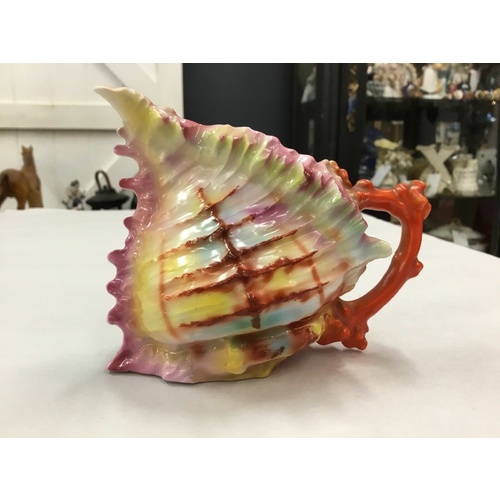 ART DECO NOUVEAU ROYAL BAYREUTH SEASHELL SHELL MILK JUG CREAMER COLOURFUL