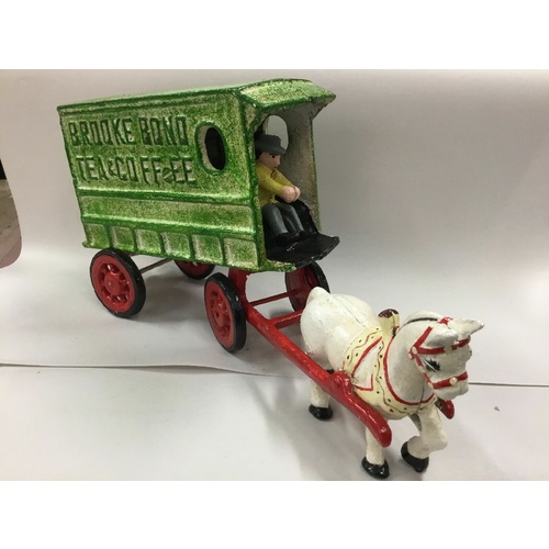 BROOKE BOND TEA COFFEE CAST IRON CASTIRON WAGON ADVERTISING TOY